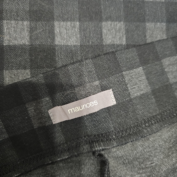 Maurices Black and Gray Plaid Pants - Picture 3 of 4